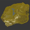 Detailed Natural Garden Landscape Topographic Model Featuring Mountains Lake And Green Terrain