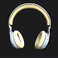 Modern Over Ear Headphones With Soft Yellow Ear Cushions And Sleek Design