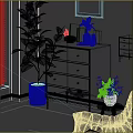 Dopamine bucket cabinet scene dopamine bucket cabinet dopamine cabinet scene bucket cabinet e-commerce scene e-commerce scene cabinet side cabinet bucket cabinet antique 3d model