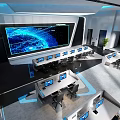 Modern Control Room Command Center 3d model