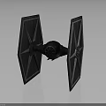 TIE Fighter Model With Angular Wings For Space Aeronautics