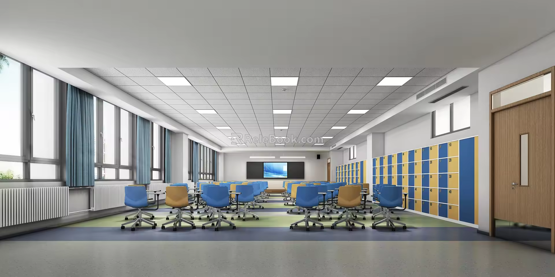 School multi-function classroom 3d model