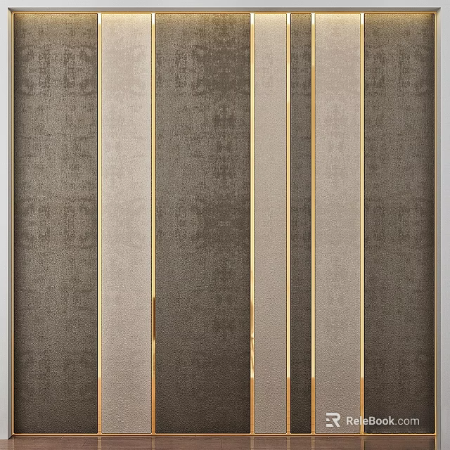 Luxury Modern Kitchen Wall Decor With Elegant Design And Sleek Metallic Accents 3d model 