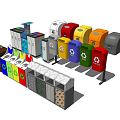Modern trash can trash can classification 3d model