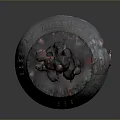 Ancient Bronze Household Container With Decorative Lid And Intricate Carved Patterns