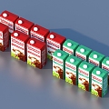 Milk packaging box for drinks 3d model