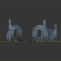 Monuments Sites Sites Sites Ruins Castle Fortress Ancient Castle Ancient Ruins Realistic 3d model