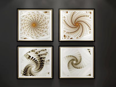 Modern Abstract Painting Art Decorative Painting 3d model