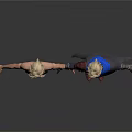 Men in Different Outfits Casual Shorts Sandals and Armor With Blue Cape and Sword