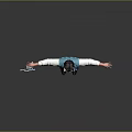 Adventurous Character With Teal Vest White Long Sleeve Gray Pants And Weapon Arms Outstretched