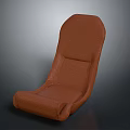 Modern Brown Leather Chair With Comfortable Backrest And Sleek Design