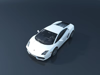 White Luxury Sports Car With Sleek Modern Exterior And Sporty Body Design 3d model