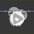 Modern Satellite With Blue Solar Panels White Structural Components And Reflective Surface