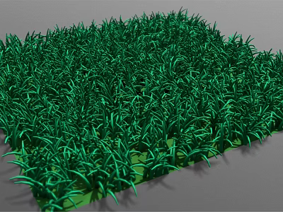 Lush Green Grass With Dense Blades And Vibrant Carpet Texture 3d model