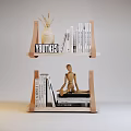 Modern Wall Shelf Bookshelf 3d model