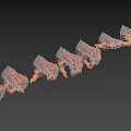 Red And Orange Flame Textured Claw Shaped Decorative Home Living Accessories