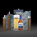 Elegant Check in Desk Setup With Sign in Boards Flowers And Beverage Supplies