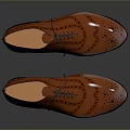 Orange Leather Brogue Shoes Stylish Formal Footwear for Daily Lifestyle Use