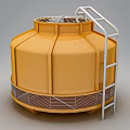 Efficient Yellow Industrial Cooling Tower With Ladder For Industrial Equipment