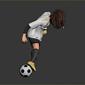 Soccer Training Equipment Showcased By Cartoon Character Kicking Ball And Golden Shoes