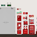 Essential Fire Safety Equipment With Extinguishers Hydrants Emergency Lights Exit Signs And Cabinets