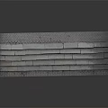 Stone Staircase Interior with Textured Steps and Side Stone Walls Design