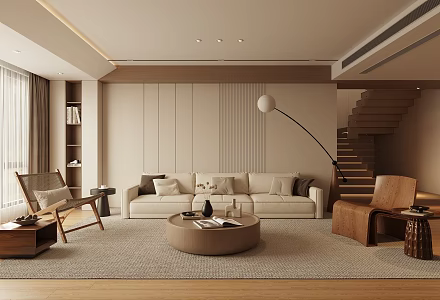 Modern Middle Ancient Living Room Style Living Room Combination Sofa 3d model