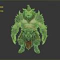 Muscular Man with Boar Head Wearing Spiked Armor Red Cape and Sharp Claws