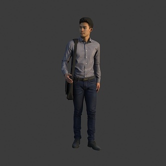 Satchel Man 3d model