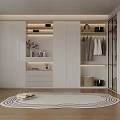 Modern Wardrobe With Hanging Area Open Shelves Drawers And Natural Light