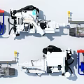 modern engine 3d model