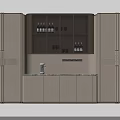 Large Capacity Luxury Sideboard Cabinet With Built In Wine Display And Warm Ambient Lighting