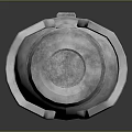 Modern Industrial Mechanical Component With Layered Metal Structure And Cylindrical Design