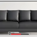 Leather double sofa Modern double sofa 3d model