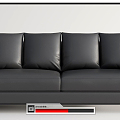 Leather double sofa Modern double sofa 3d model