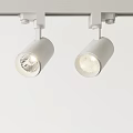 Modern White Track Mounted Downlights With Bright Illumination For Interior Design 3d model