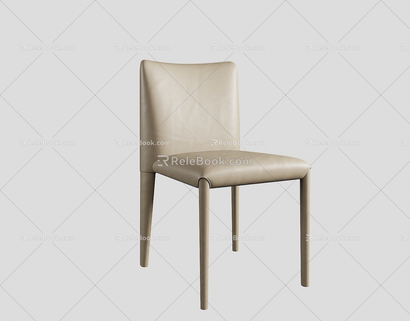 Dining Chair Leisure Chair Minimalist Dining Chair Leather Dining Chair Italian Dining Chair 3d model