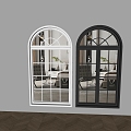 French Curved Windows French Curved Flat Windows French Floor-to-Floor Windows 3d model