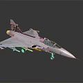 White Fighter Jet Model With Detailed Cockpit And Landing Gear Design