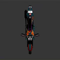 Vibrant Off Road Motorcycle With Colorful Graphics Racing Numbers And Knobby Tires