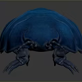 Blue Glossy Armored Insect Like Creature 3D Rendered Model With Shiny Exoskeleton
