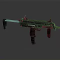 Black Tactical Assault Rifle With Rail System Magazine And Grip Design