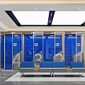 Modern Bank Lobby Interior Design With Seating Area Service Desks And Glass Partitions