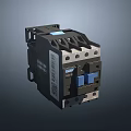 Industrial Electrical Contactor With Black Housing Blue Buttons And Technical Labels
