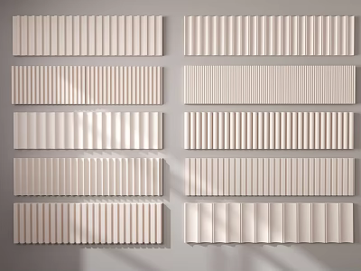 Various Textured Wall Panel Designs in Modern Styles for Home Interior Decor 3d model