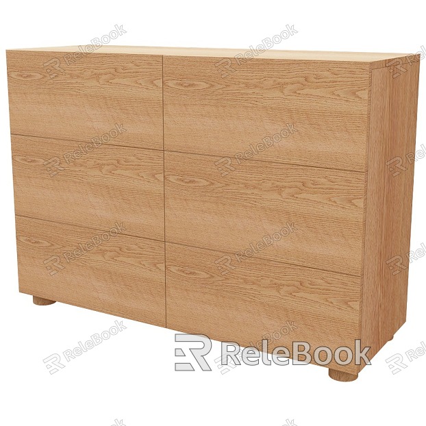 Solid Wood Side Cabinet model