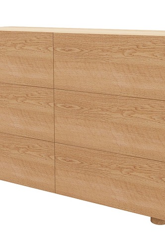 Solid Wood Side Cabinet 3d model