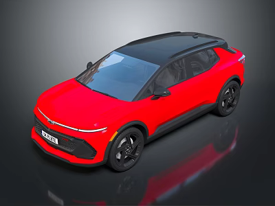 Red Chevrolet SUV With Black Roof And Modern Sleek Exterior Design 3d model