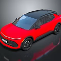 Red Chevrolet SUV With Black Roof And Modern Sleek Exterior Design
