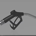 Fuel Pump Nozzle With Black Handle And Silver Metal Spout Design